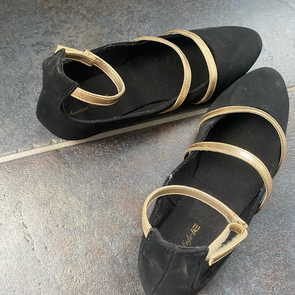 Ballet flats with ankle straps 1 - Picture 4 of 9